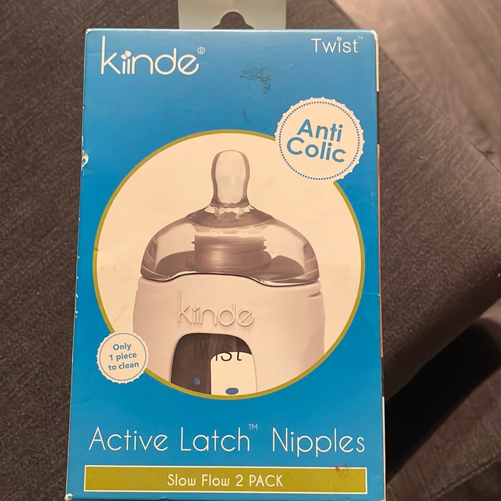 Kiinde Active Latch Nipples slow flow 2 pack